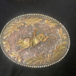 Gold plated cowboy buckle